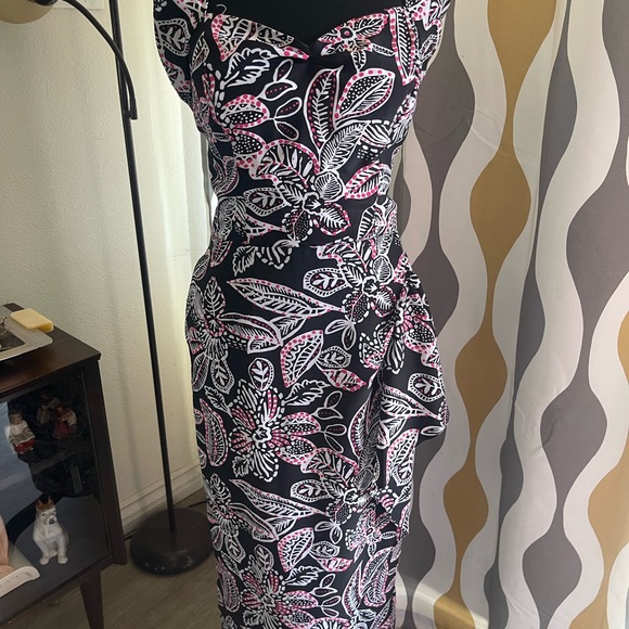 1940s style, rayon, sarong dress - Picture 3 of 3